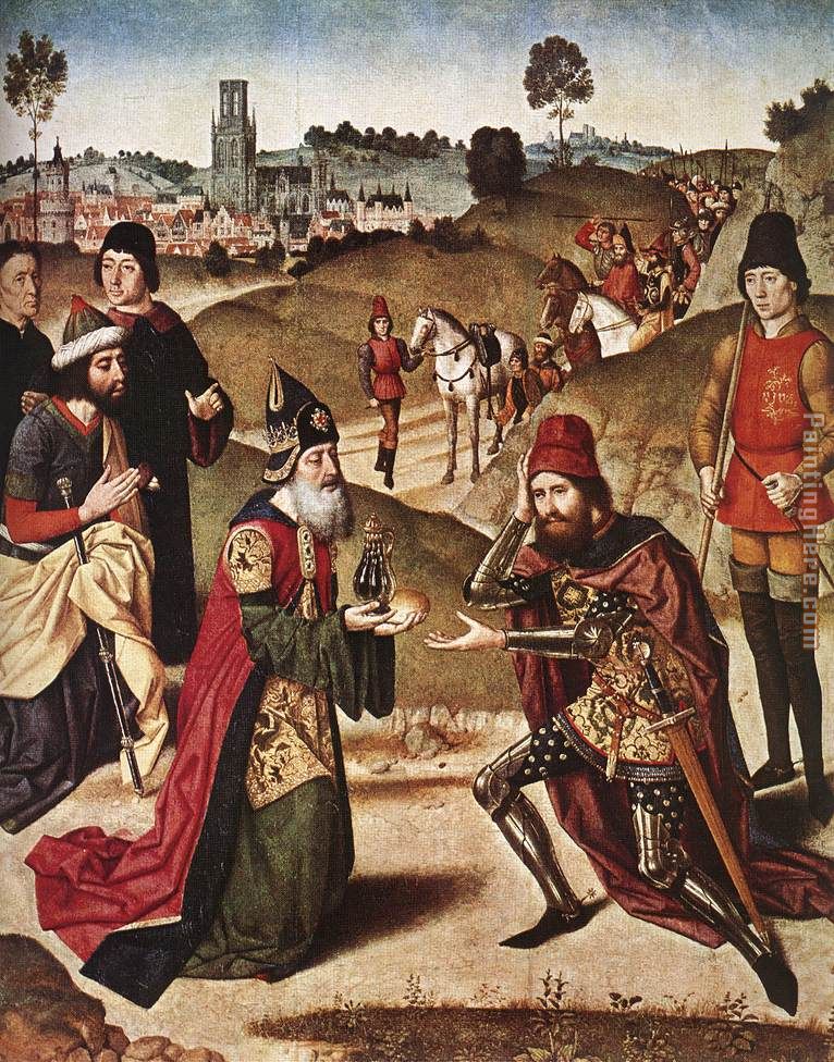 The Meeting of Abraham and Melchizedek painting - Dirck Bouts The Meeting of Abraham and Melchizedek art painting